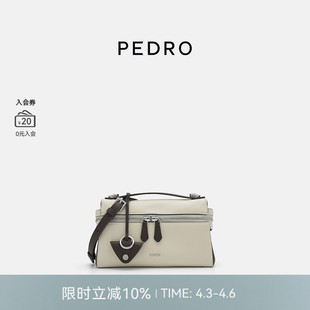 PEDRO牛皮斜挎包春季 75210181 麂致系列拉链女包小方包PW2