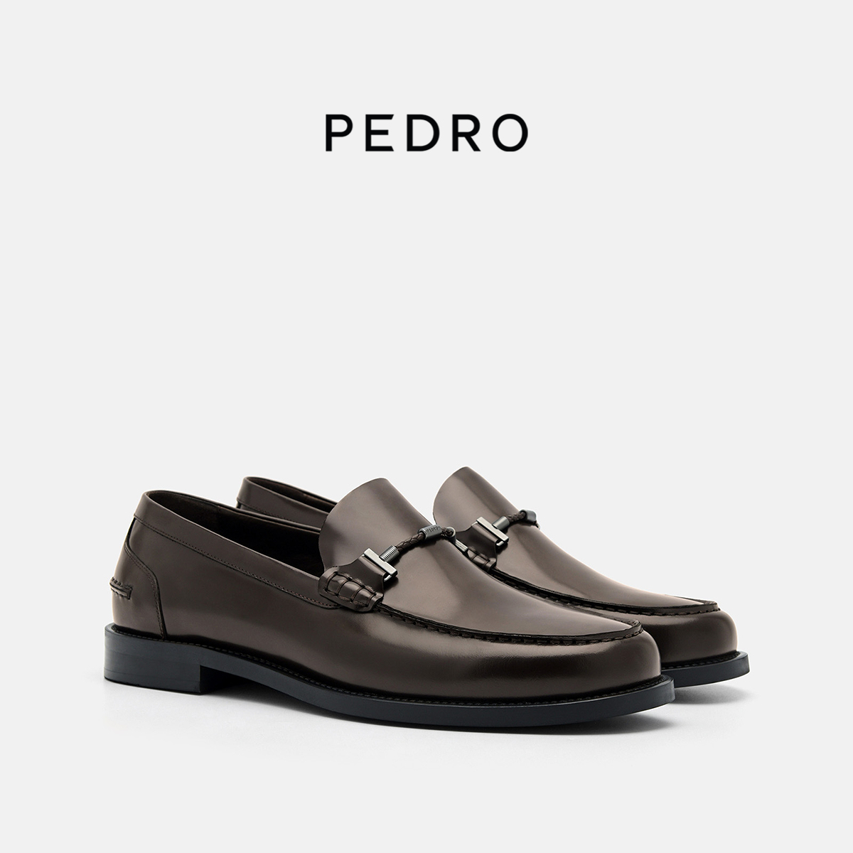 PEDRO乐福鞋男士时尚英伦一脚蹬正装皮鞋新郎婚鞋PM1-46600177