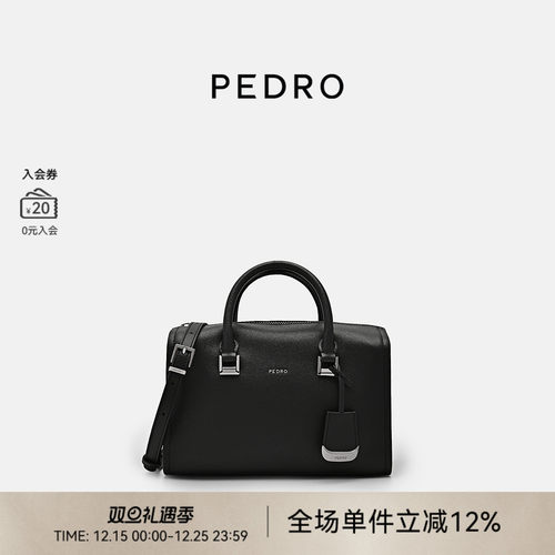 PEDRO牛皮保龄球包Studio女手提斜挎包波士顿包PW2-66390007