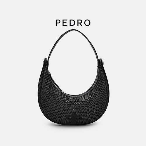 PEDRO编织风月亮包Icon系列女士腋下包PW2-75210178-1