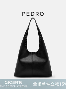 PEDRO铆钉装饰托特包女包简约气质hobo包PW2-36390019