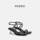 PW1 PEDRO一字带凉鞋 女士方头细绊带后空酒杯跟凉鞋 25480269