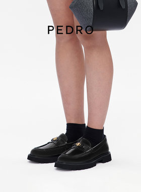 PEDRO牛皮ICON乐福鞋女士英伦风厚底一脚蹬单鞋PW1-66600012