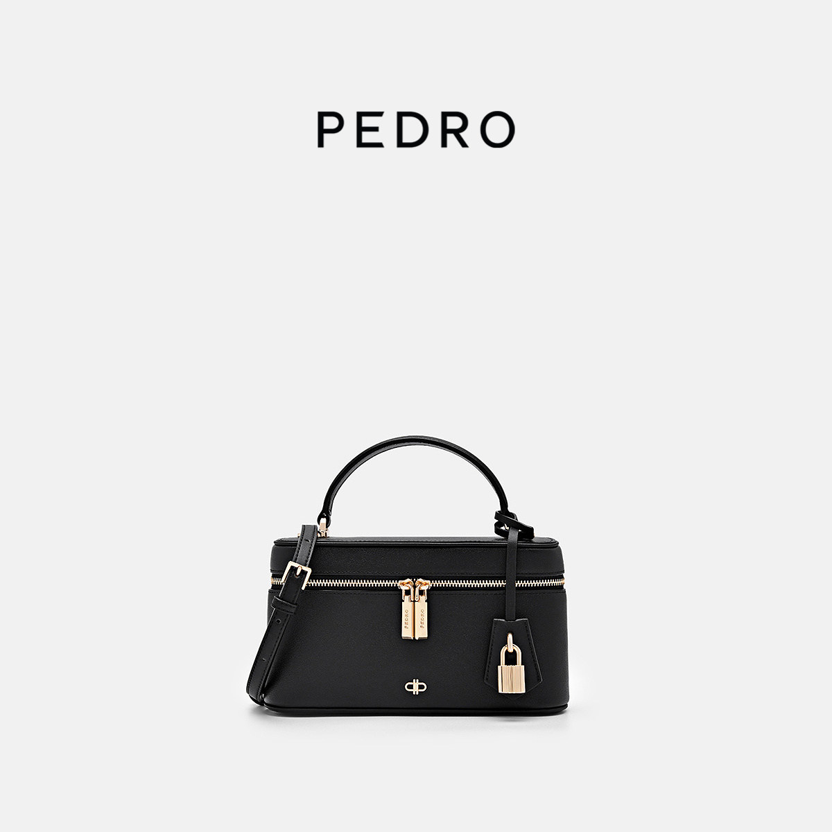 PEDRO牛皮小方包夏季女士斜挎盒子包拉链单肩包PW2-75940008