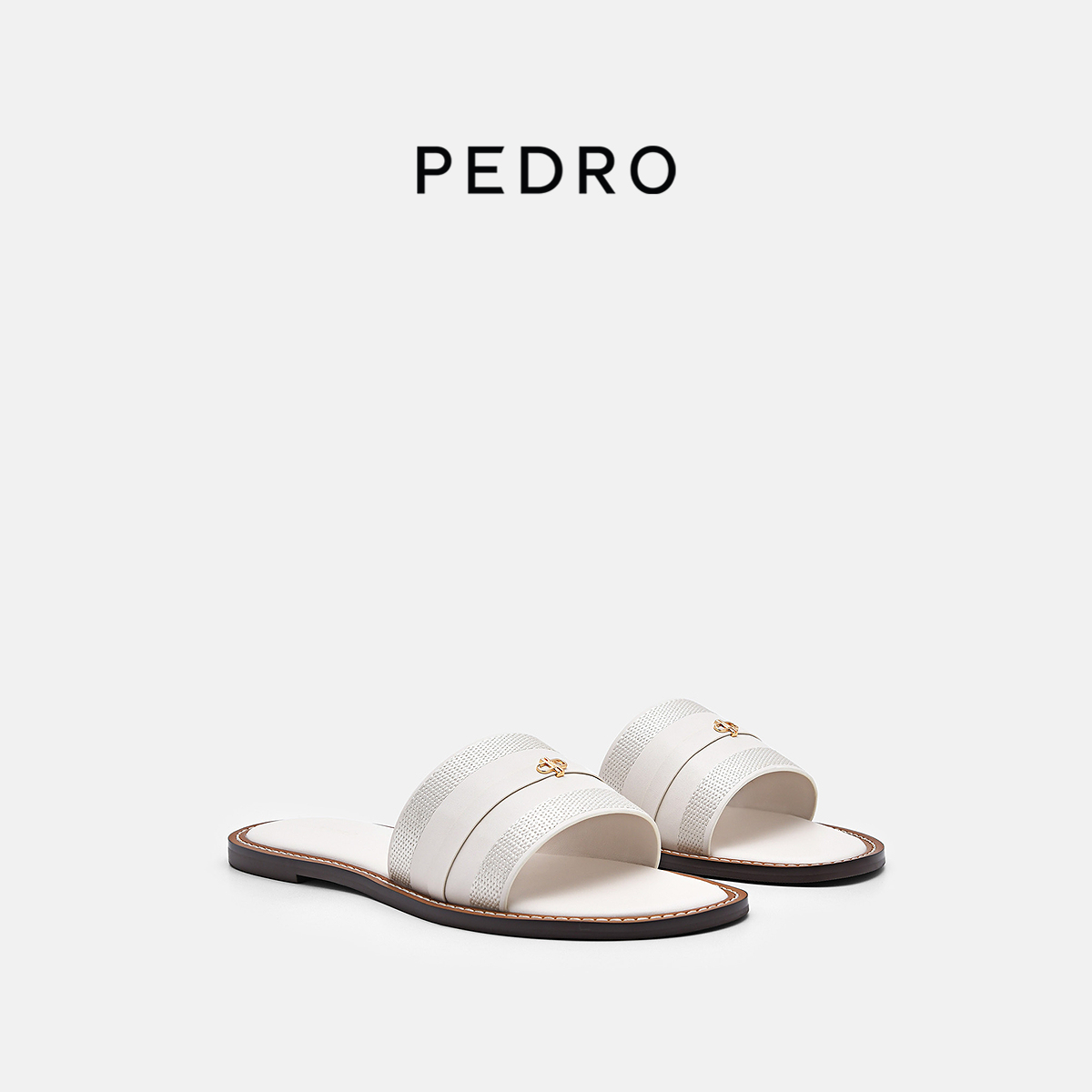 PEDRO圆头拖鞋ICON系列25夏季女士舒适简约平底拖鞋PW1-65110093