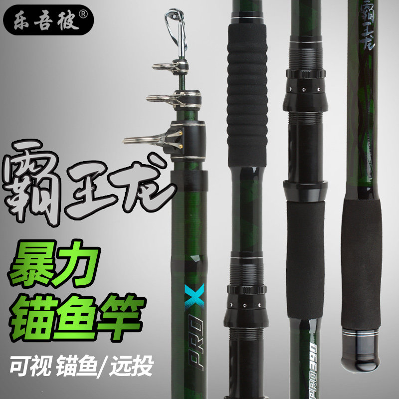 霸王龙可视锚鱼竿远投竿锚鱼专用杆超硬矛鱼竿巨物杆挂鱼竿
