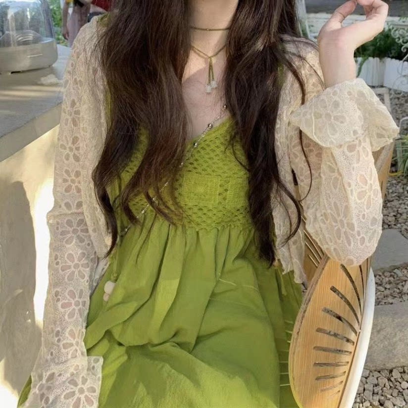 连衣裙链接网纱感显瘦气质小个子