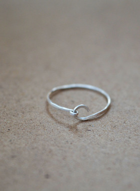 个性定做细手工戒指999足银简约