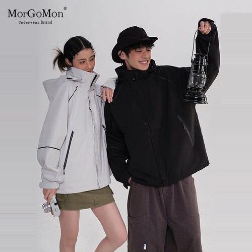 户外软壳冲锋衣女男三合一可拆卸