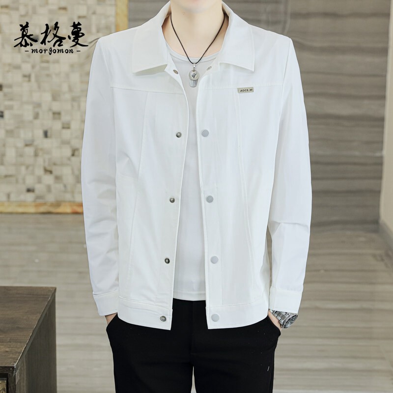 夏季男士薄款防晒衣休闲冰丝帅气夹克速干通勤轻熟风行政外套上衣