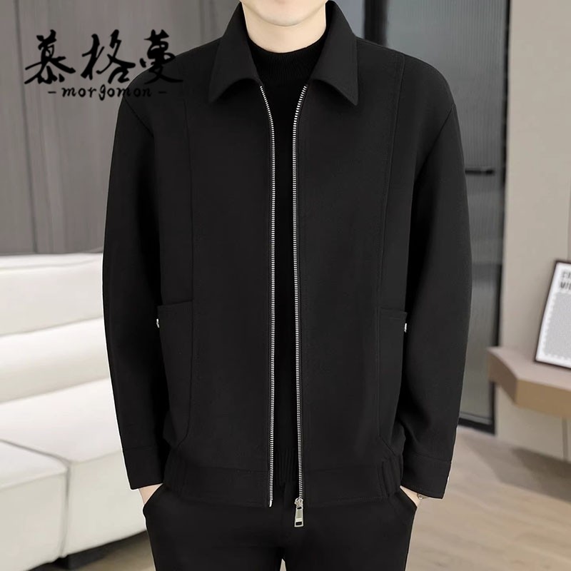 夹克男春秋季新款轻奢百搭时尚潮流商务休闲薄款拉链行政外套男士
