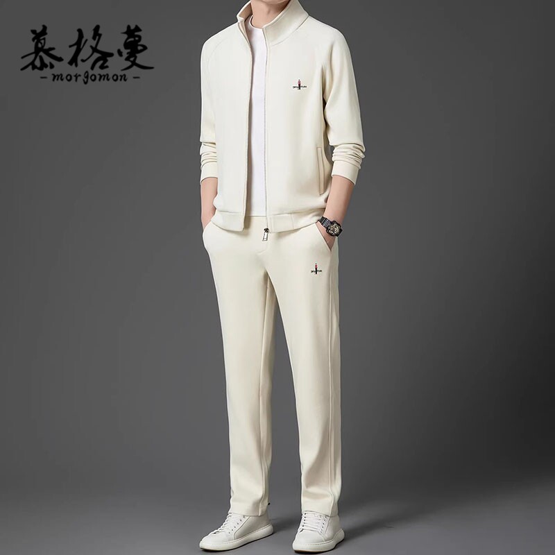 运动套装男士2026春秋季新款一整套立领舒适外套搭配休闲宽松长裤