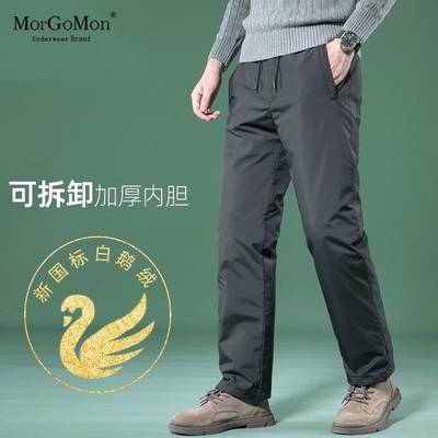 羽绒裤男2024冬季加绒保暖