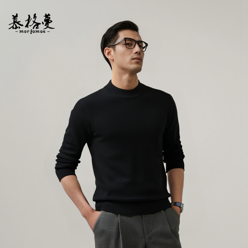 羊毛衫男100%纯羊毛秋冬新款