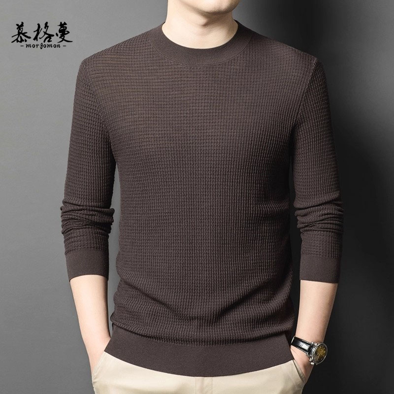 100%纯羊毛衫高端80支精纺羊毛衫