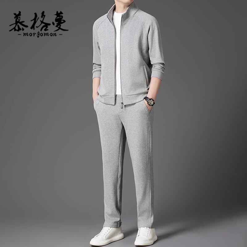 休闲套装男士2026春秋季新款开衫卫衣整套搭配运动长裤时尚套装男