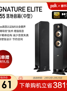 Polk/普乐之声 ES55 中型落地音箱 美式家用HiFi全景声高保真音箱