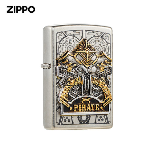zippo火机正品蒸汽朋克海盗船长