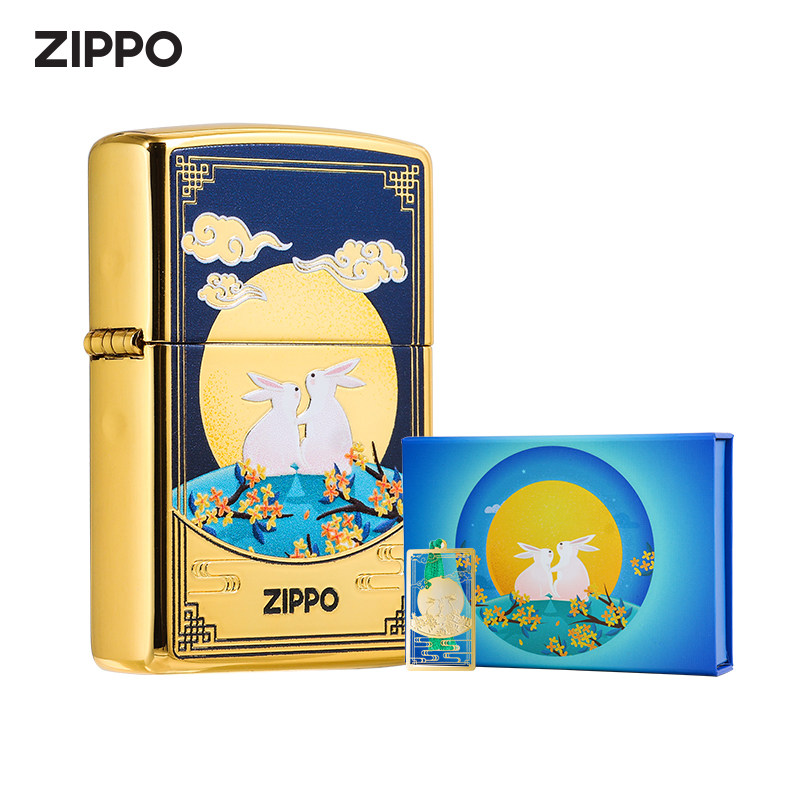 【限量1000套】ZIPPO官方旗舰店打火机独立编号金秋兔收藏送礼