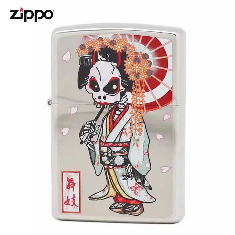 ZIPPO官方旗舰店防风煤油打火机日版进口日式侍卫舞姬送男友礼物
