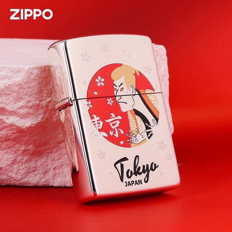 ZIPPO官方旗舰店防风煤油男士打火机日版原装进口歌舞伎收藏送礼