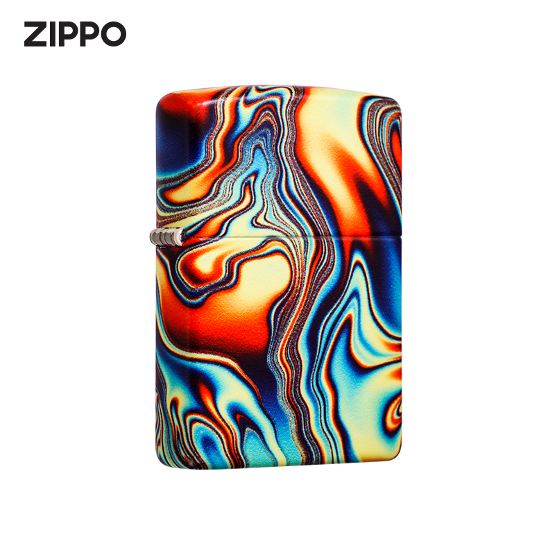 ZIPPO打火机正品彩色漩涡送礼