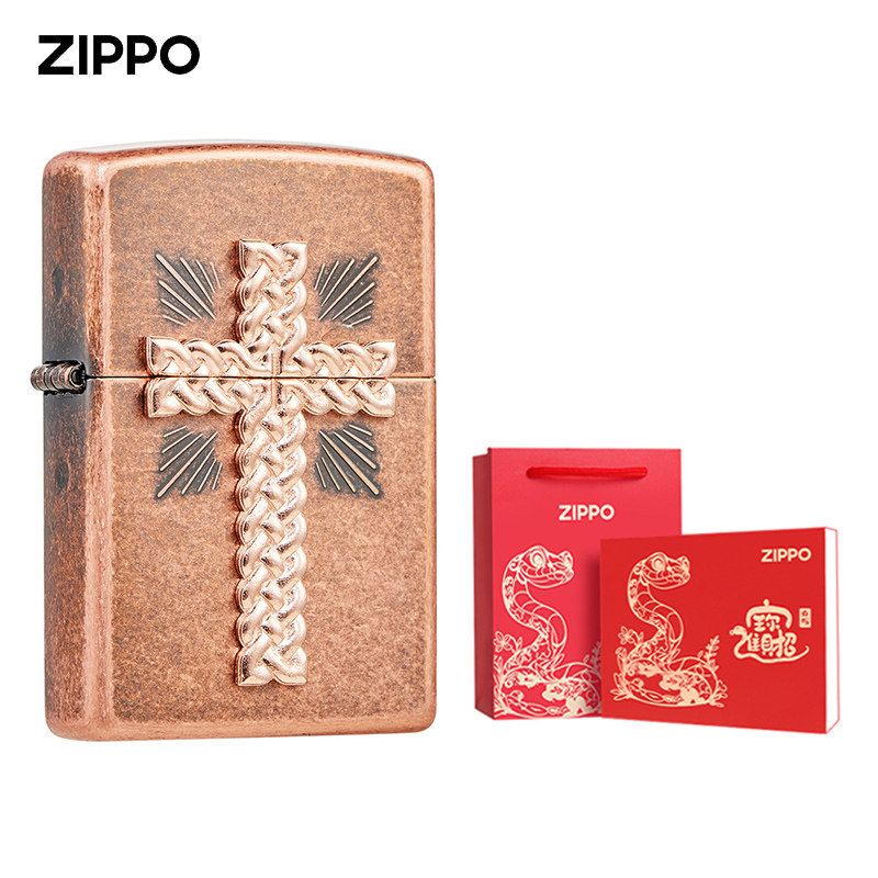 ZIPPO官方旗舰店祈祷十字架防风煤油打火机ZBT-1-139a韩原版在册