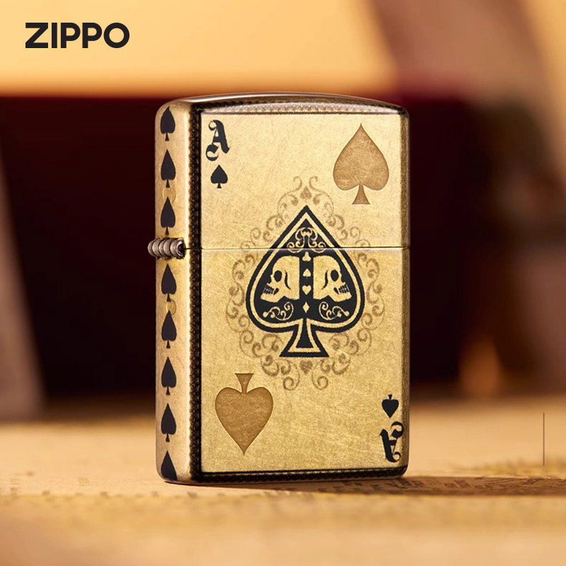 zippo官方旗舰店之宝正品黑桃国王防风煤油打火机之宝正品送礼