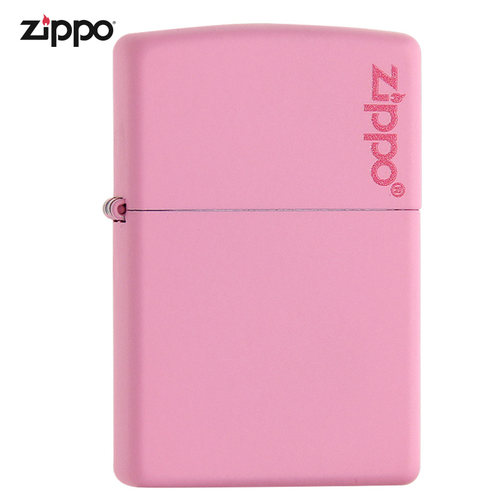ZIPPO男士粉红哑漆商标