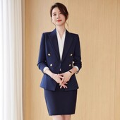 公务员销售部面试工作服 女春秋商务正装 高端职业西装 外套西服套装