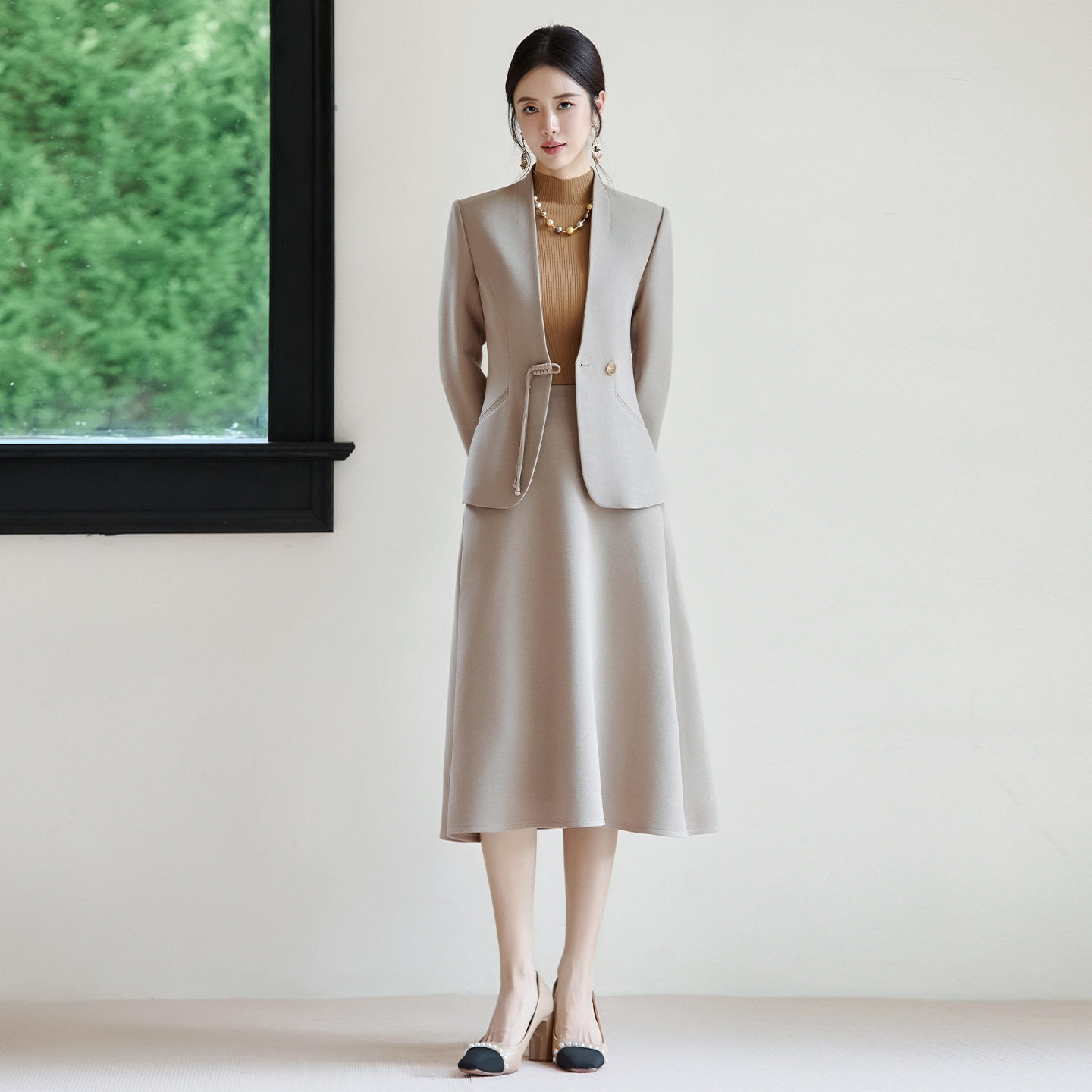 新中式高级感西装套装裙宴会礼服