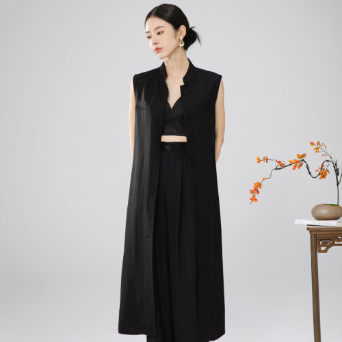 很有范，扶摇国风新中式黑色马甲