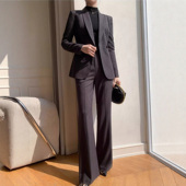 酒店经理工作服正装 女秋冬高级感商务阔腿裤 西服 套装 高端职业西装