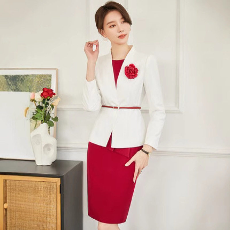 高端气质职业套装礼仪主持人礼服