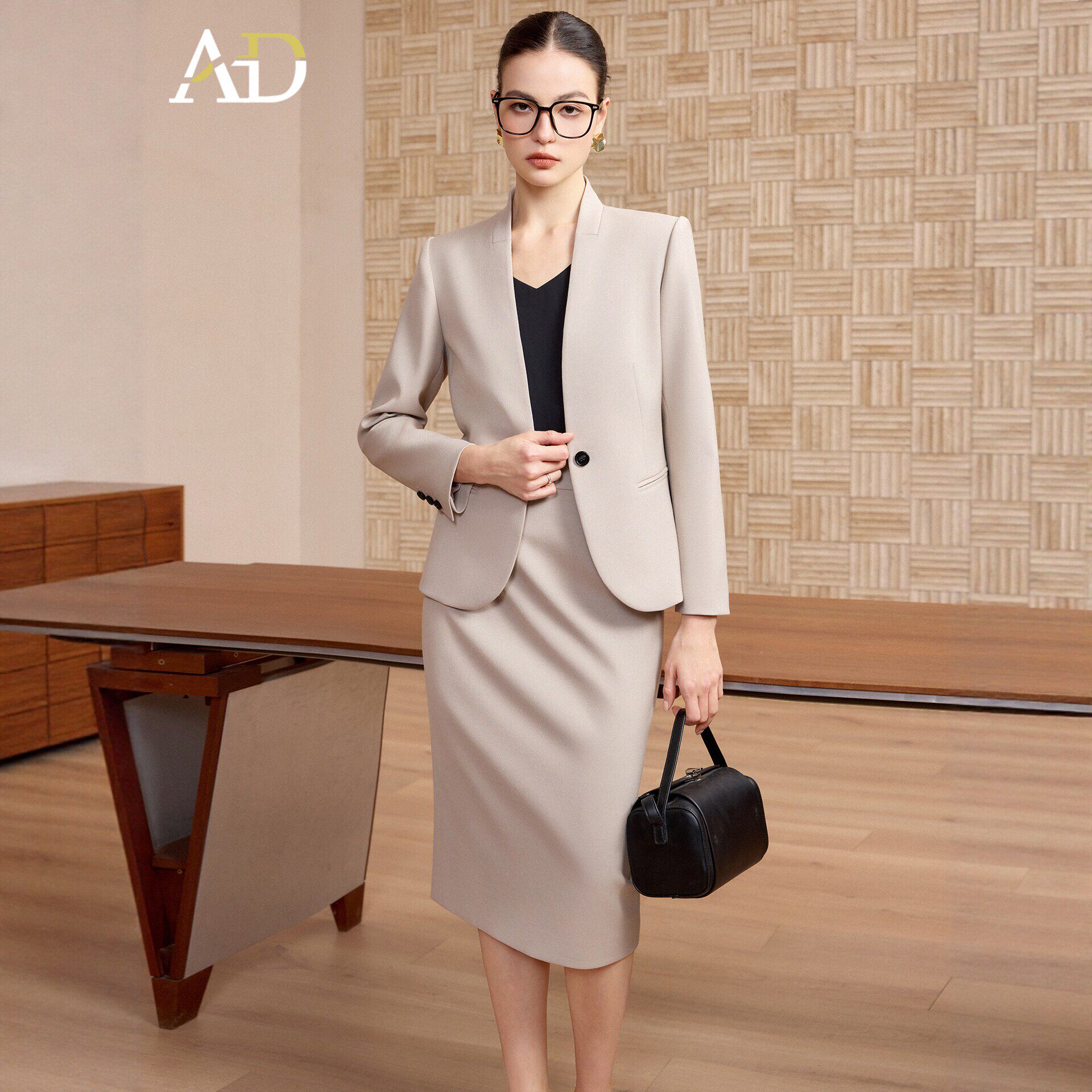 AD高端西装套装女春季2026新款高级感正式场合两件套正装教师工装