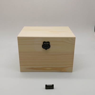 定做翻盖木盒带锁私人小秘密盒子