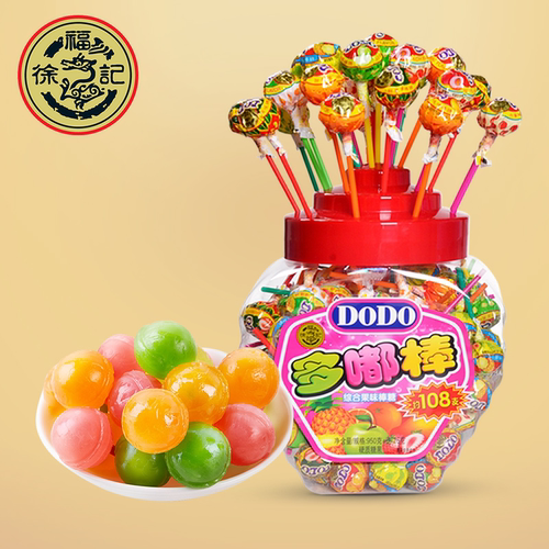 徐福记棒棒糖桶装108支