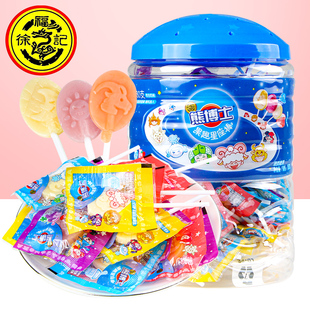 徐福记网红星座棒棒糖熊博士儿童糖果水果糖60支桶装 批发零食农场