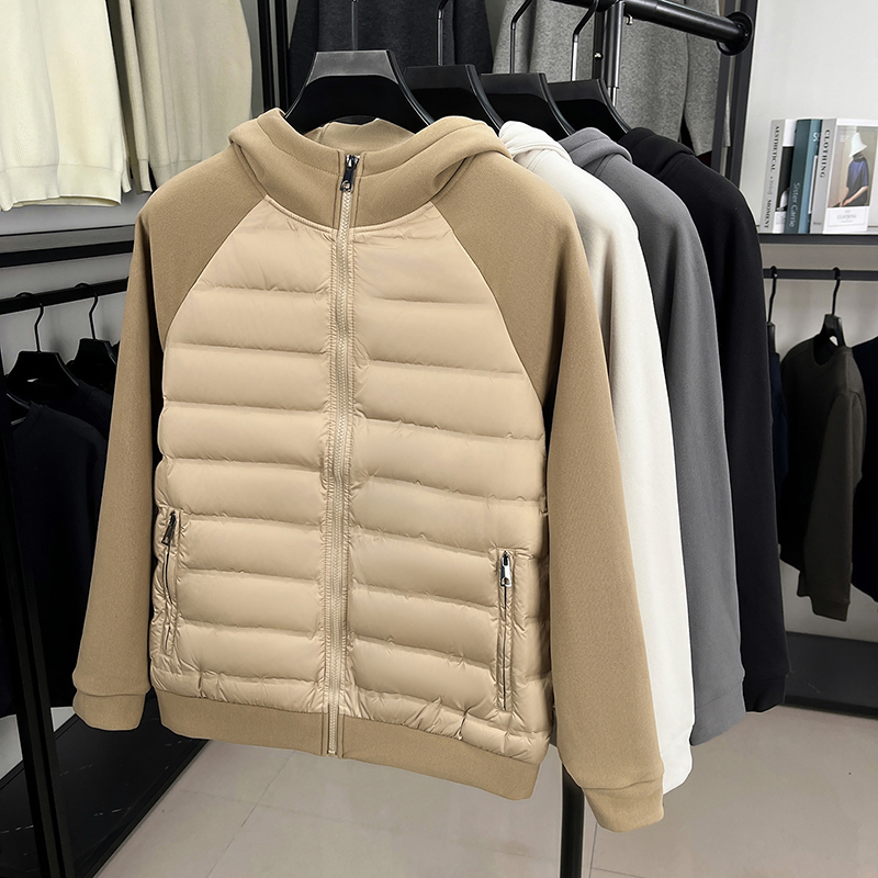 冬季新国标90绒连帽羽绒服情侣款