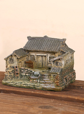 盆景城门房子装饰摆件中式