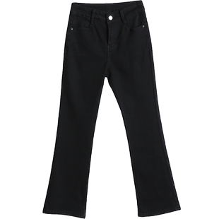 九分小个子微喇叭牛仔裤女秋装新款高腰显瘦修身提臀小喇叭马蹄裤