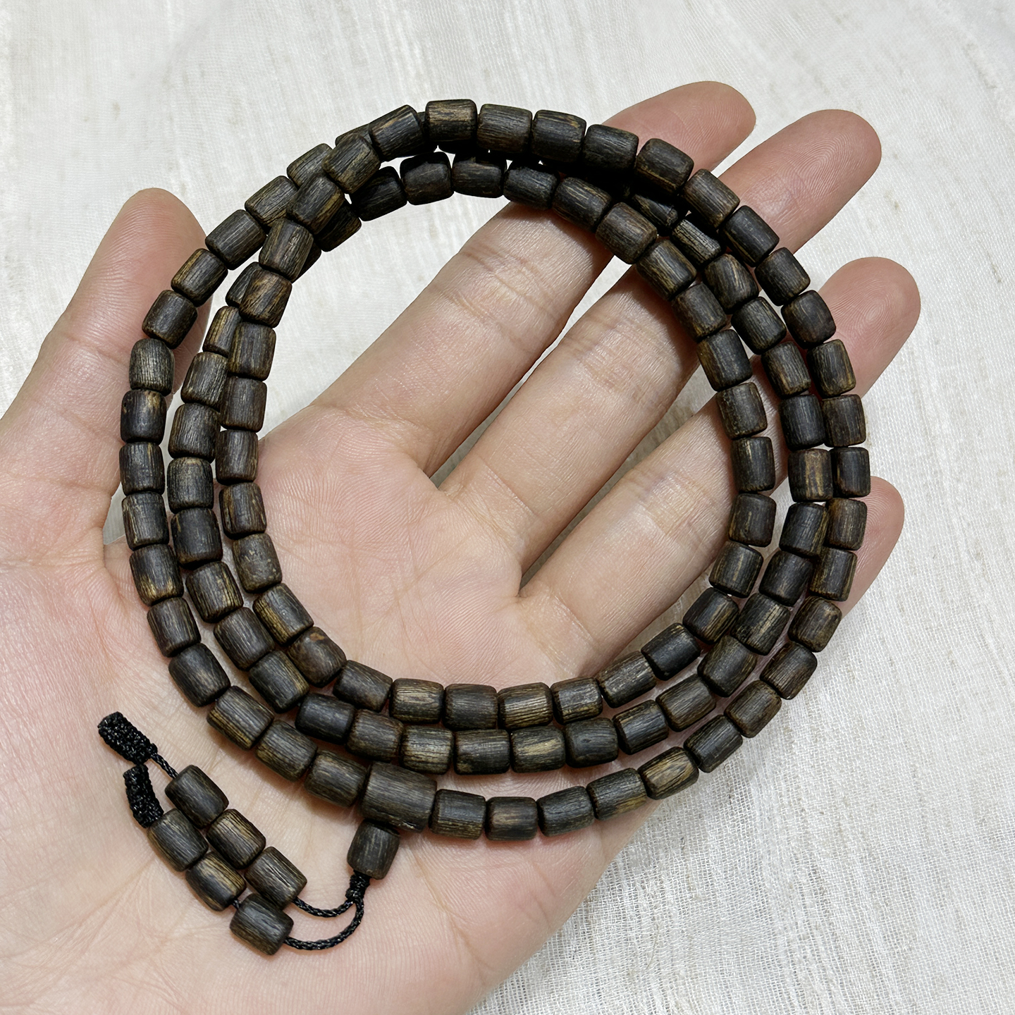 海南奇楠桶珠念珠直径6厘