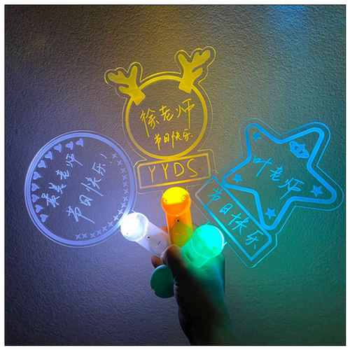 手写灯牌教师节荧光棒可定制