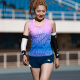 BODYWIT逐光女马拉松背心修身 透气速干轻不粘身跑步运动印花