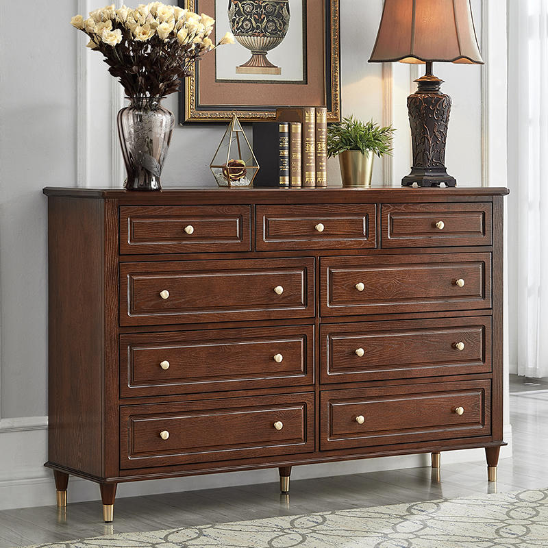 实木美式斗柜卧室欧式抽屉柜客厅