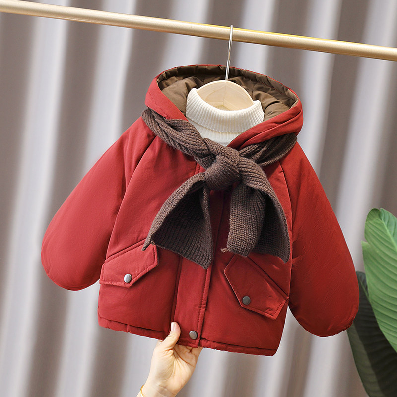 女童加绒加厚棉服外套2025冬季新款纯色女宝洋气冬装保暖连帽棉衣,童装/婴儿装/亲子装,棉袄/棉服,淘宝优惠券,粉丝福利购,淘宝优惠卷