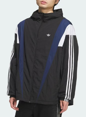 Adidas/阿迪达斯男子梭织拼色立领透气休闲运动夹克外套 KS3552