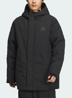 Adidas/阿迪达斯男子舒适百搭保暖防风运动休闲连帽羽绒服JY4213