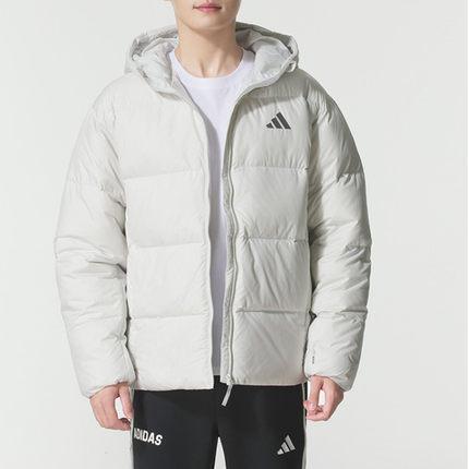 Adidas/阿迪达斯男子舒适百搭连帽运动休闲羽绒服保暖外套KC2490