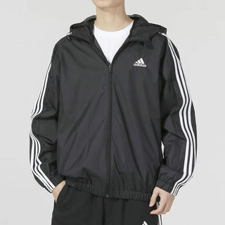 Adidas阿迪达斯官方正品男款运动休闲防风连帽夹克外套H46101